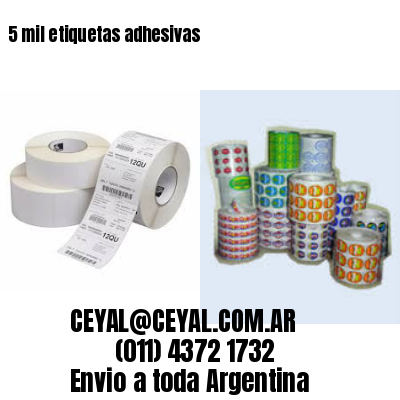 5 mil etiquetas adhesivas
