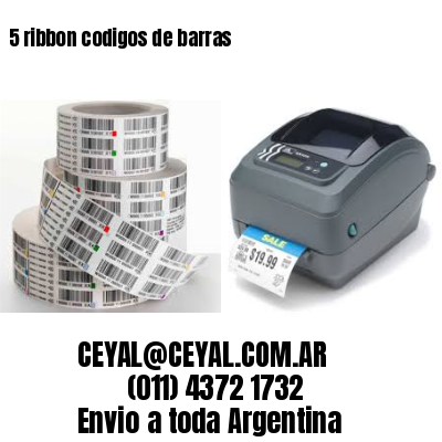 5 ribbon codigos de barras