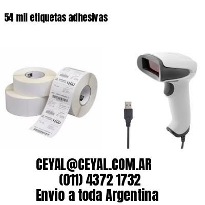 54 mil etiquetas adhesivas