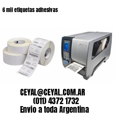6 mil etiquetas adhesivas