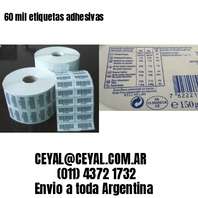 60 mil etiquetas adhesivas