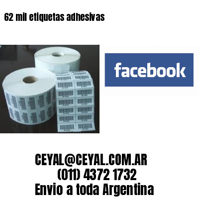 62 mil etiquetas adhesivas