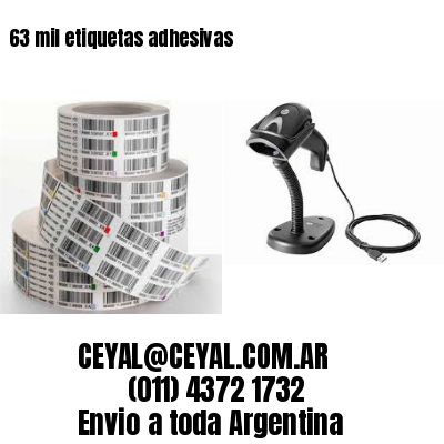 63 mil etiquetas adhesivas