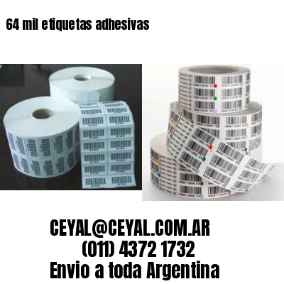 64 mil etiquetas adhesivas