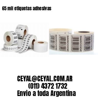 65 mil etiquetas adhesivas