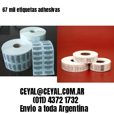 67 mil etiquetas adhesivas