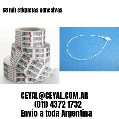 68 mil etiquetas adhesivas