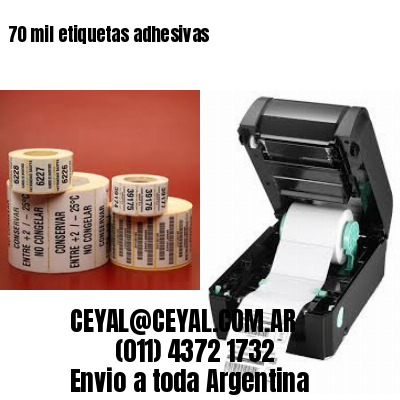 70 mil etiquetas adhesivas