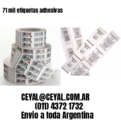 71 mil etiquetas adhesivas