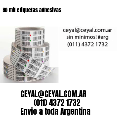 80 mil etiquetas adhesivas