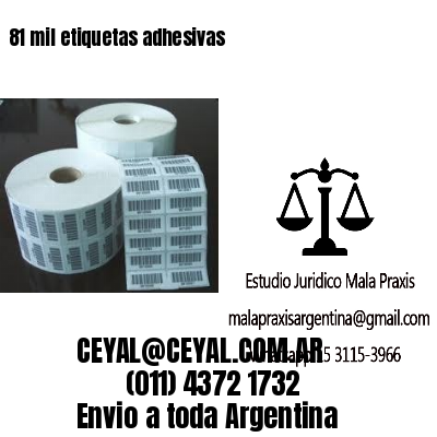 81 mil etiquetas adhesivas