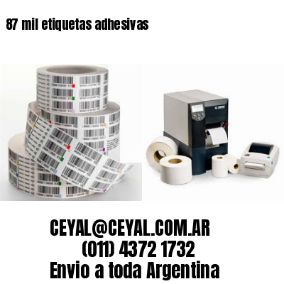 87 mil etiquetas adhesivas