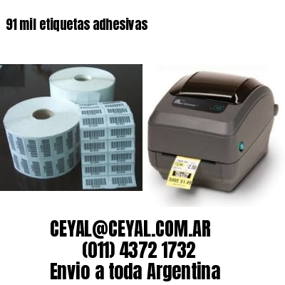 91 mil etiquetas adhesivas