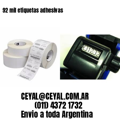 92 mil etiquetas adhesivas