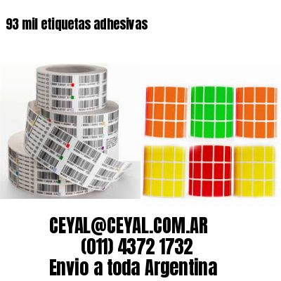 93 mil etiquetas adhesivas