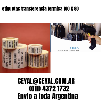 etiquetas transferencia termica 100 X 80