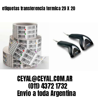 etiquetas transferencia termica 29 X 20