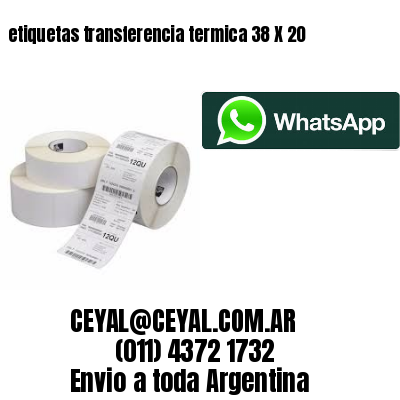 etiquetas transferencia termica 38 X 20