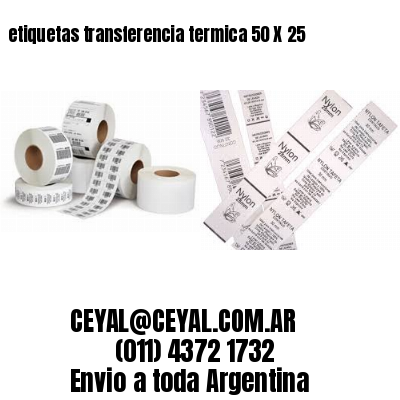 etiquetas transferencia termica 50 X 25