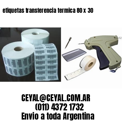 etiquetas transferencia termica 80 x 30