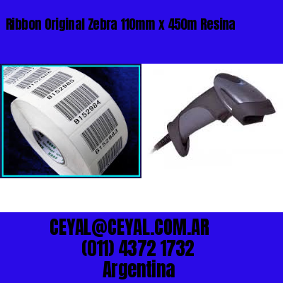 Ribbon Original Zebra 110mm x 450m Resina