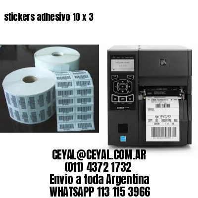 stickers adhesivo 10 x 3