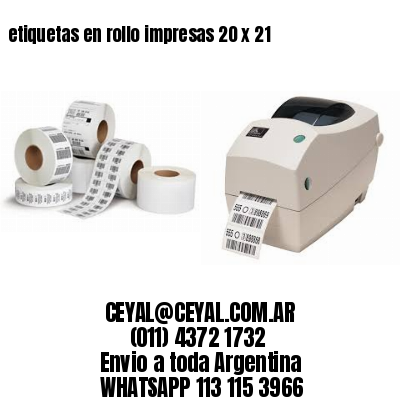 etiquetas en rollo impresas 20 x 21
