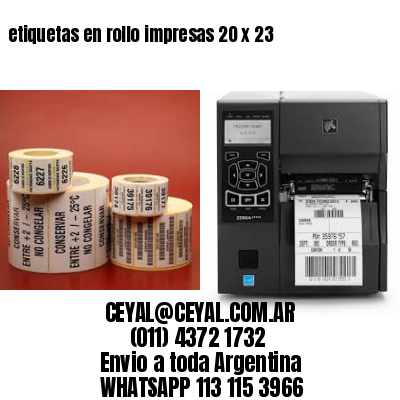etiquetas en rollo impresas 20 x 23