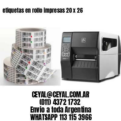 etiquetas en rollo impresas 20 x 26