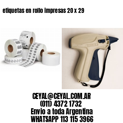 etiquetas en rollo impresas 20 x 29