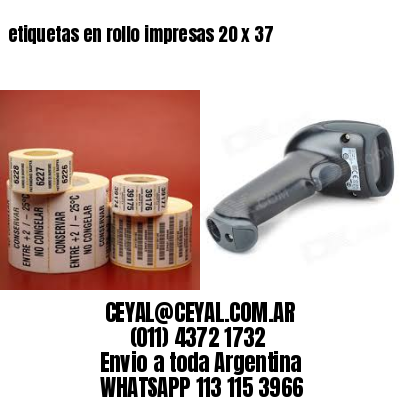etiquetas en rollo impresas 20 x 37