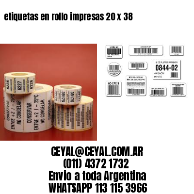 etiquetas en rollo impresas 20 x 38