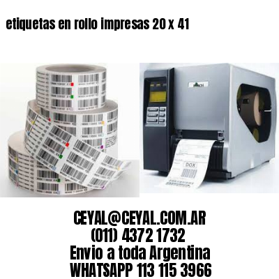 etiquetas en rollo impresas 20 x 41
