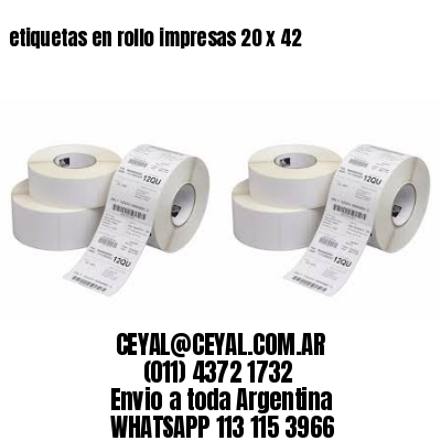 etiquetas en rollo impresas 20 x 42