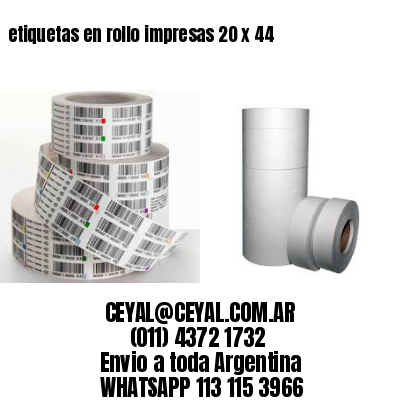 etiquetas en rollo impresas 20 x 44