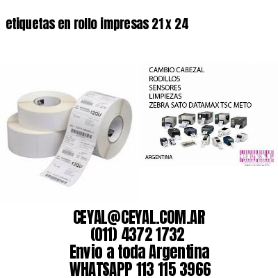 etiquetas en rollo impresas 21 x 24