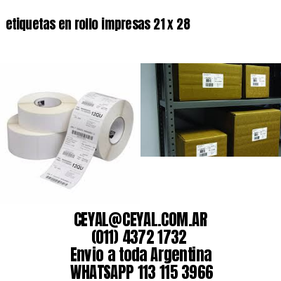 etiquetas en rollo impresas 21 x 28