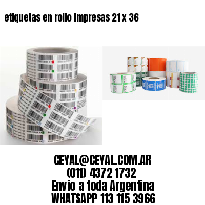 etiquetas en rollo impresas 21 x 36
