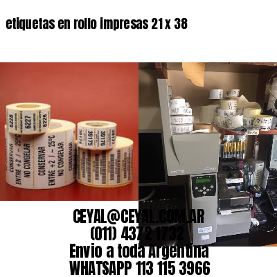 etiquetas en rollo impresas 21 x 38