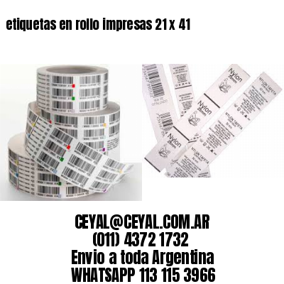 etiquetas en rollo impresas 21 x 41