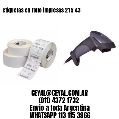etiquetas en rollo impresas 21 x 43