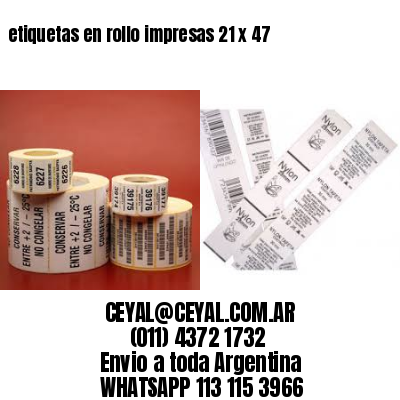 etiquetas en rollo impresas 21 x 47