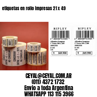 etiquetas en rollo impresas 21 x 49
