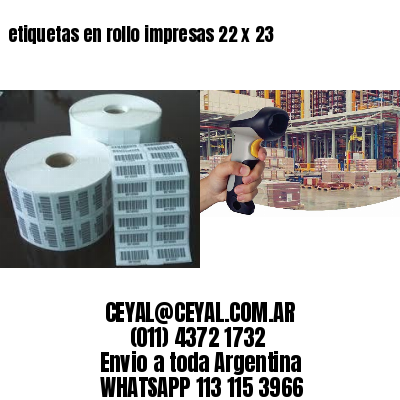 etiquetas en rollo impresas 22 x 23
