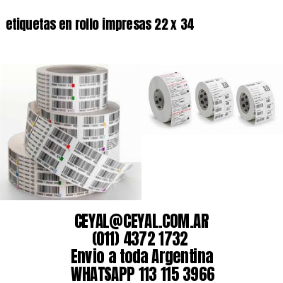 etiquetas en rollo impresas 22 x 34