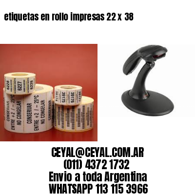 etiquetas en rollo impresas 22 x 38
