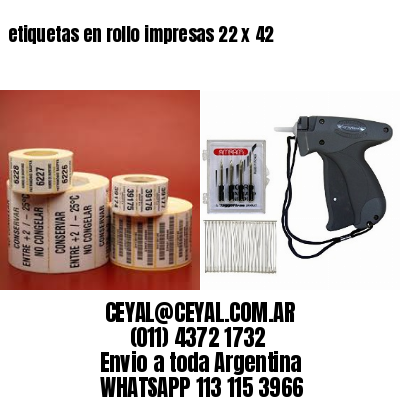 etiquetas en rollo impresas 22 x 42