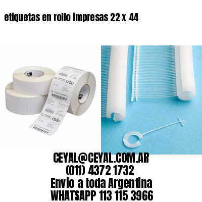 etiquetas en rollo impresas 22 x 44