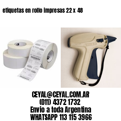 etiquetas en rollo impresas 22 x 48
