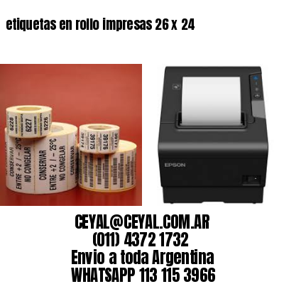 etiquetas en rollo impresas 26 x 24